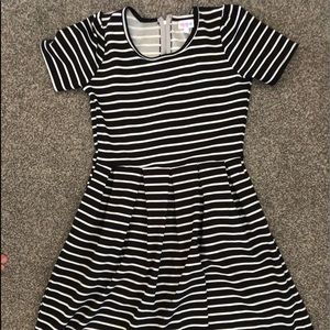 Size medium Lularoe black striped dress